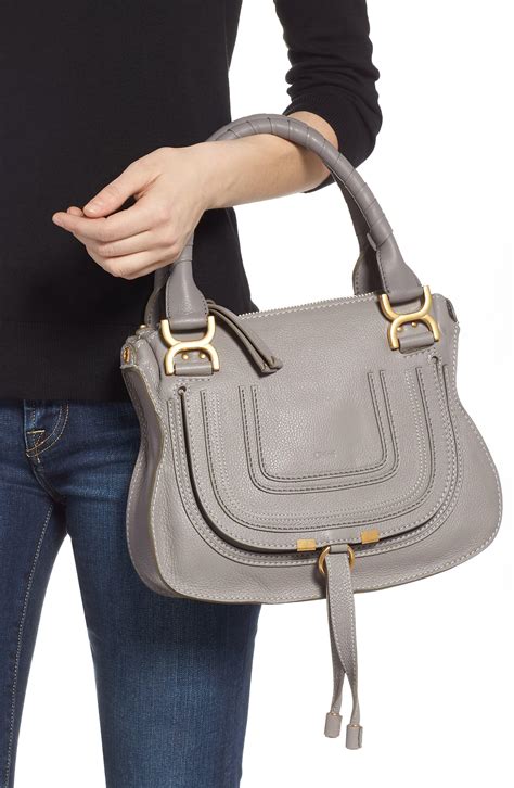 chloe marcie mini grey|chloe marcie mini satchel.